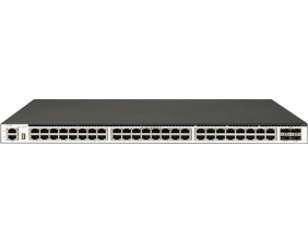 48 個 1GE Base-T 端口，4 個 10GE SFP+端口，三層以太網(wǎng)交換機